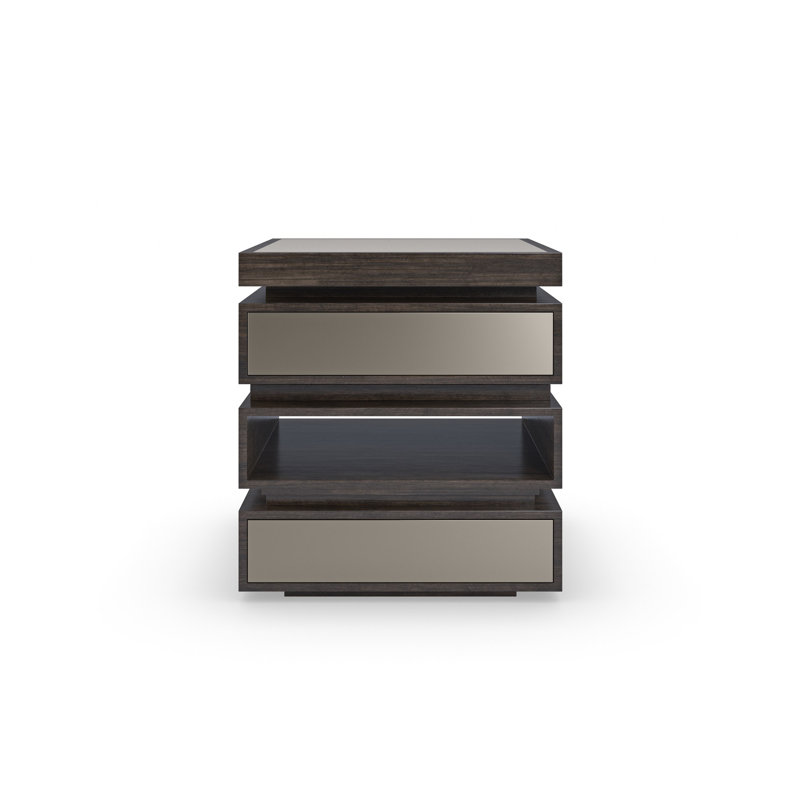 La Moda Glass Top 2 - Drawer End Table