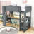 Jermesha Kids Loft Bed with Drawers-835275279