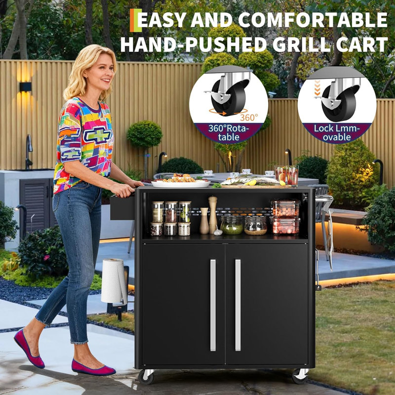 Grill Table Kitchen Cart Island