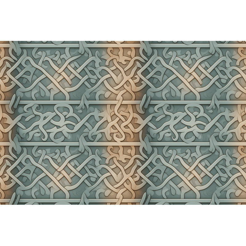 Celtic Knot Blue Microfiber Comforter, King Comforter