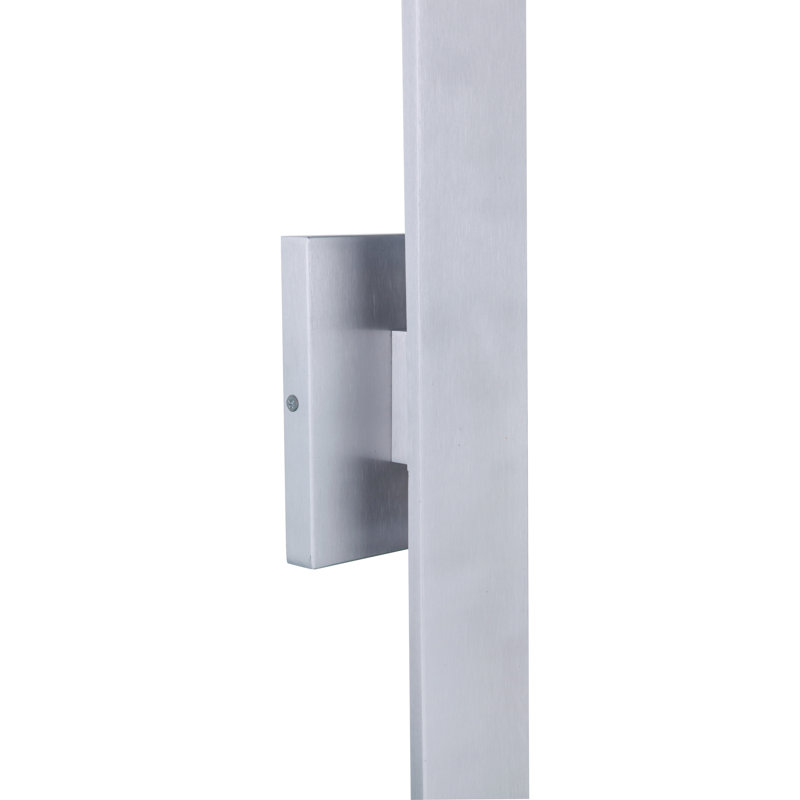 Applique murale d'extérieur à DEL intégrée Rens, Aluminium brossé, Grand