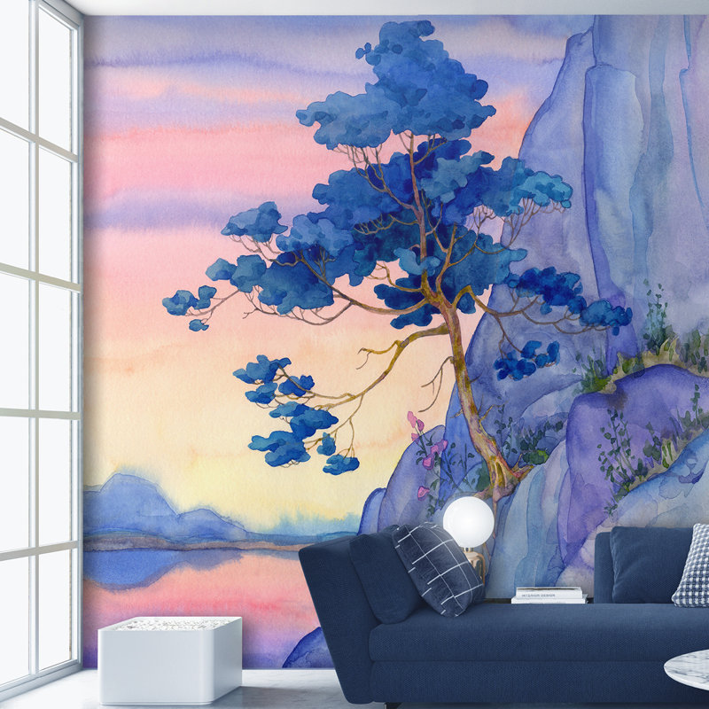 Cliffside Serenity Wall Mural