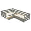 Lit plateforme simple en L avec rangement