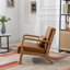 Fauteuil d'appoint de 25,78 po de largeur Mid-Century en similicuir avec coussin supplémentaire-1165218680