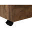 Armoire de rangement de bureau brune - mobile avec glissières de tiroir et roulettes contemporaines