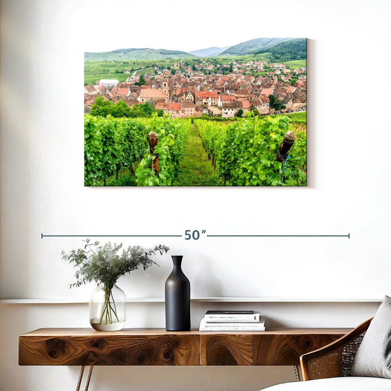 Alsace Village Vineyard, 24" H x 36" W