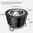 Round Smokeless Fire Pit, Wood Burning Outdoor Fireplace With Fire Poker, Ash Pan & Dust Cover For Backyard & Garden, 16"X 26"X 26"