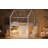 Full Size Wooden House Bed With Built-In LED Shelf Light, White-1419332302