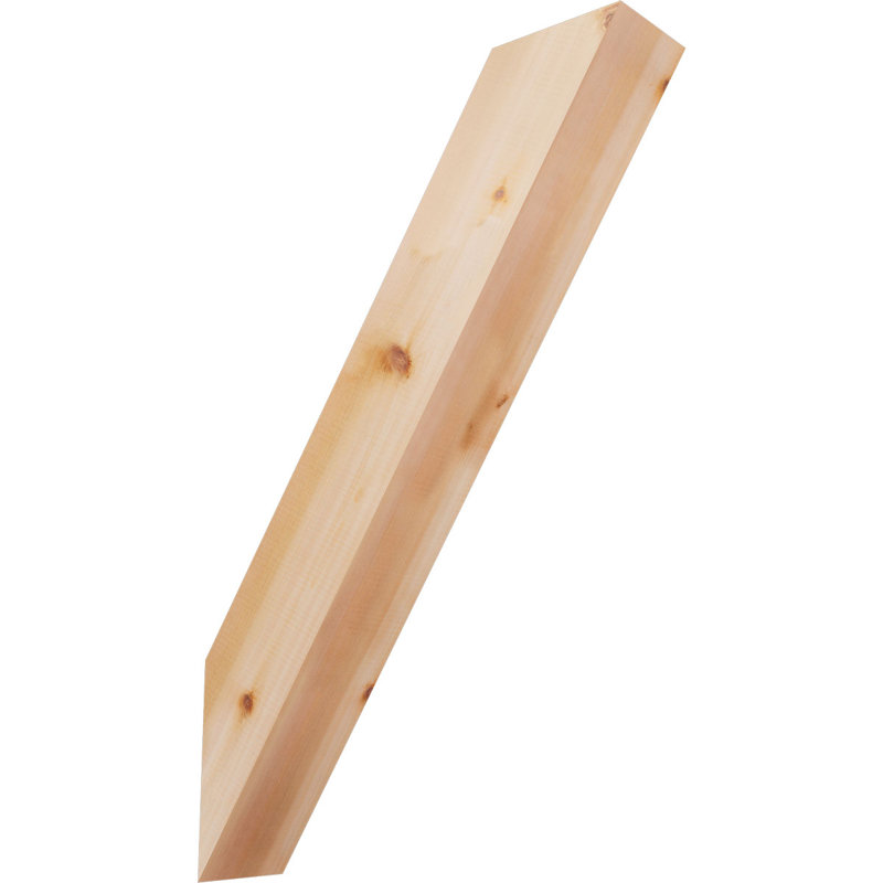 Attelle de genou traditionnelle, H 36 po x l 5,5 po x P 24 po, Cèdre rouge de l'Ouest (lisse)