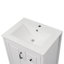 Meuble-lavabo avec lavabo Roomfitter, armoire simple avec porte à fermeture douce et trois tiroirs à fermeture douce, poignées rétro-116655636