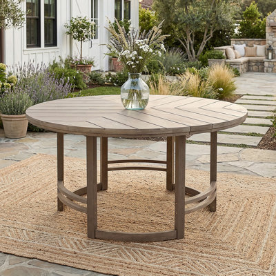 Table d'extérieur avec trou pour parasol pour patio, cour arrière, jardin