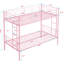 Lit superposé en métal rose simple au-dessus de - Produit moderne pour économiser de l'espace dans la chambre à coucher, construction en acier pour la longévité, environnement silencieux et silencieux, roulement de grande capacité, escalier sécuritaire inclus, assemblage facile avec-1701956452-1701956455