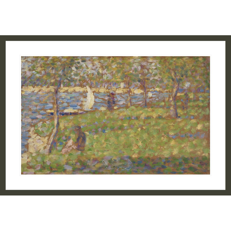 «Study for La Grande Jatte» par Georges Seurat, impression giclée encadrée, H 28,78 po x l 41,5 po