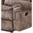 Zubaida Two Tone Chocolate Velvet Recliner Sofa W/USB Port & Drop Down Table