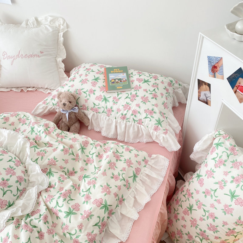 2-Piece Luxury 100% Cotton Floral Pillowcases