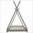 Twin Size Pine Wood &amp; MDF Gray Platform Bed with Stable Triangle Structure-1031632882-1031632892