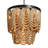 2-Tier Draped Wood Bead Chandelier-1183867051
