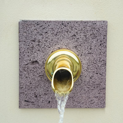 Solid Brass Made Exquisite Handcrafted Waterfall Spout for Landscape, Water Fountain Spout Scupper Luxury Decoration for Pools, Ponds, Water Walls