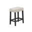Ensemble de bar 3 pièces à hauteur de comptoir en faux marbre noir / beige, tabouret de siège capitonné avec repose-pieds, ensemble de bar de style contemporain