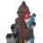 Holtman Weather-Resistant Fire Hydrant Gnomes Polyresin Outdoor Water Fountain with Lights