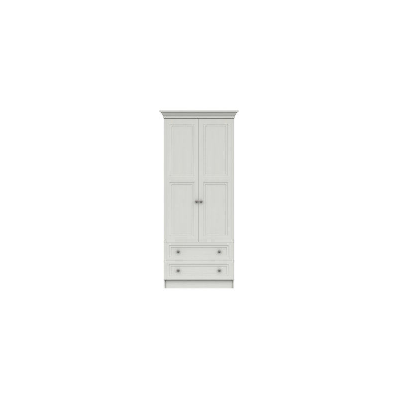 Adnan 2 Door Manufactured Wood Wardrobe, White