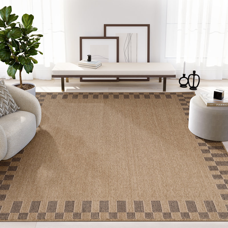 Tapis d'intérieur à carreaux Abani Rugs Teagon SAG100A, 6 pi x 9 pi