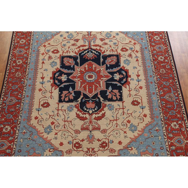 One-of-a-Kind 9'9" X 13' New Age Wool Area Rug in