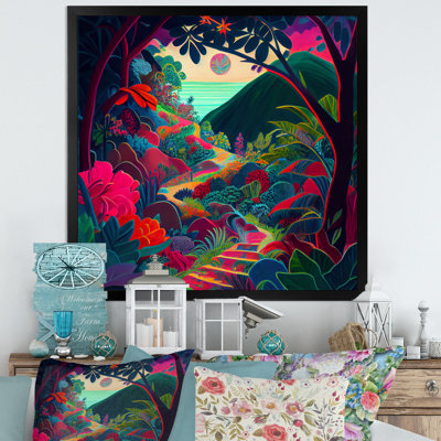 «Walking Path In The Colorful Mountains III», reproduction sur toile