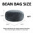 4FT Bean Bag Chair, Memory Foam Filling, Adult And Teen Bean Bag Chair, Soft Sofa With Removable Flannel Cover, Round Sofa For Living Room, Bedroom, College Dorm.-1012302428-1015781759