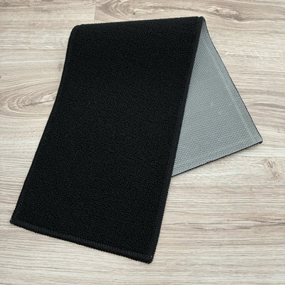 Stair Treads Slip Resistant Low Profile Loop Pile Solid Gray Tread Size : 9" x 26"