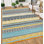 Tapis d'extérieur réversible 9 pi x 12 pi, tissage de paille en plastique imperméable, conception légère pliable, surface facile à nettoyer pour la cour, le patio, le camping et la plage