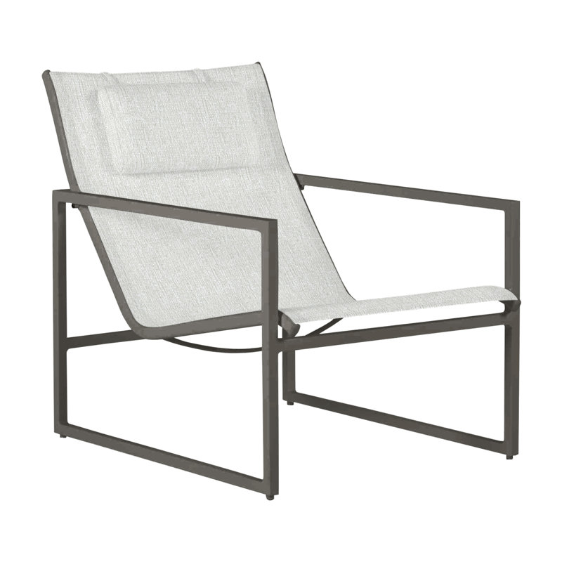 Serenata Sling Easy Lounge Chair, Gray/Gray Sling, No Welt, Bali Pearl