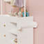 Commode avec tiroirs, tablettes ouvertes de rangement