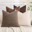 Ensemble de 4 housses de coussins texturés, housses de coussin décoratives douces 18 po x 18 po, beige, taupe et brun