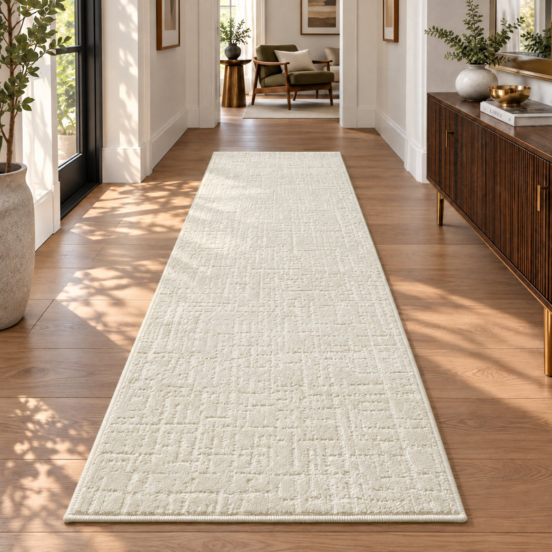 Washable Striped and Geometric Indoor Rug, Rectangle 2' x 6'