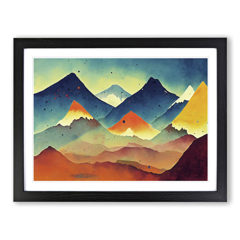 Mountain Splash Vol.3 Abstract - Framed Print, Black Framed, 46cm H x 64cm W x 2cm D