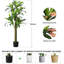 Arbre de dracaena artificiel de 5,4 pi avec pot, plante de faux yucca pour la décoration de bureau personnel