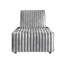Chaise en velours gris argenté-410311891