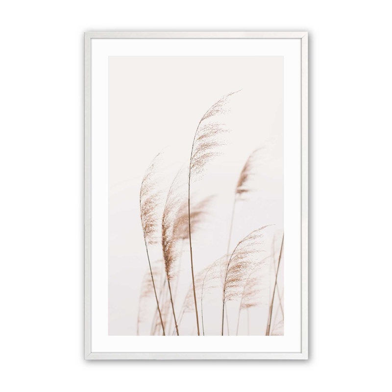 Imprimé caresse du vent, H 17 po x l 13 po x P 1,25 po, Cadre opaque blanc