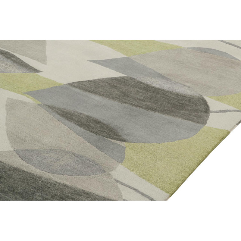 Hand Knotted Geometric Area Rug, Rectangle 5' x 7'