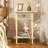 Tier End Table With Open Shelf, MDF Bedside Table With Pattern Carved Drawer, Accent Table Rustic Wood Night Stand For Bedroom, Living Room, Light Grey