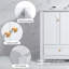 Meuble-lavabo en panneau de fibres à densité moyenne blanc (doit inclure le meuble-lavabo et le lavabo)