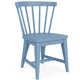 Lana Round Dining Table Set With Blue Wooden Side Chairs