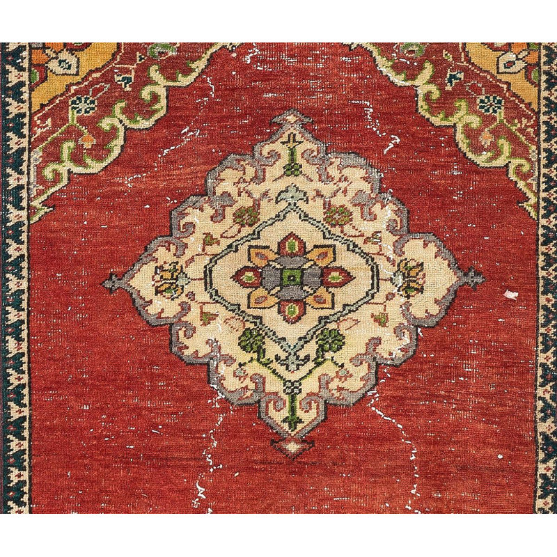 Tapis de couloir anatolien central tissé à la main