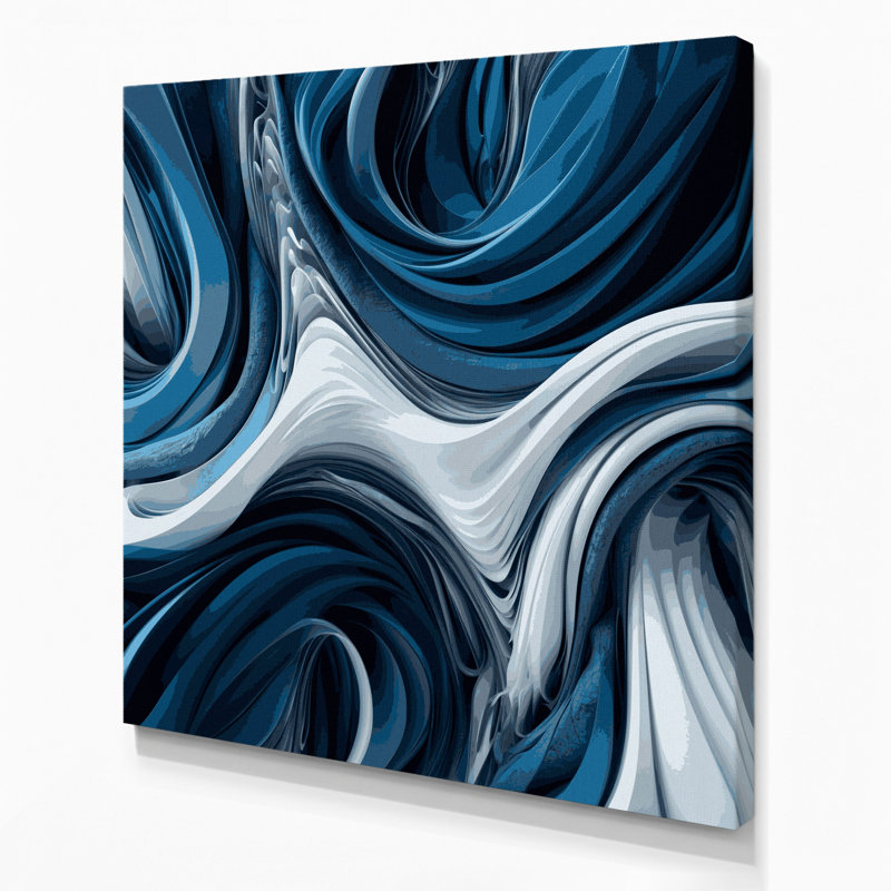 Art mural sur toile Biomorphic Abstraction 66, H 12 po x l 12 po