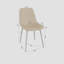 Ensemble de 4 chaises de salle à manger rembourrées modernes avec coussins en lin et pieds en métal robustes pour une assise confortable-1149382910-1149382909
