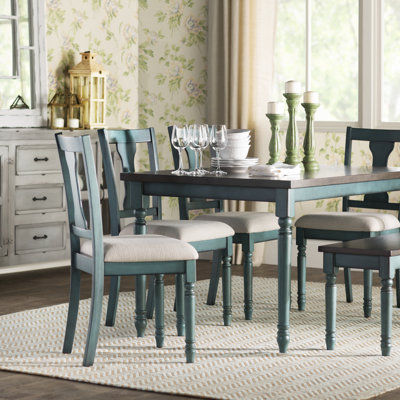 Io 6-Piece Two-Tone Wood and Upholstered Dining Set