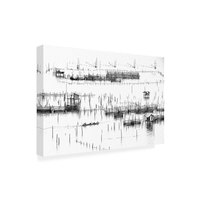 Art sur toile, Ekkachai Khemkum Wetland Village, H 22 po x l 32 po
