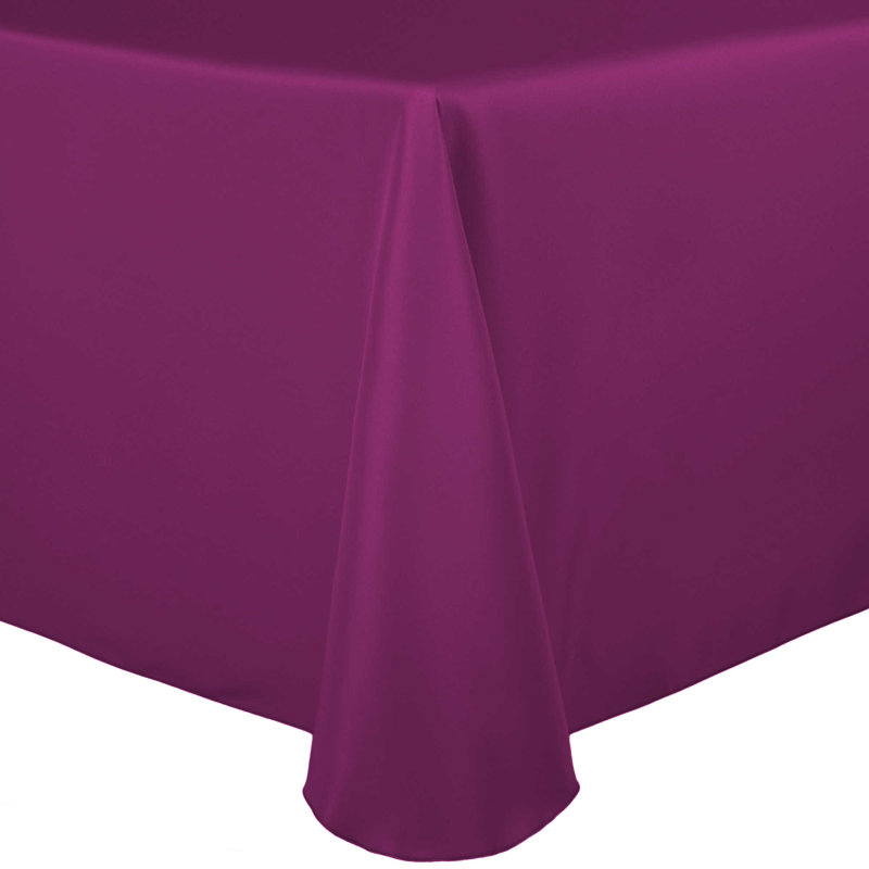 Solid Color Round Tablecloth, 120" x 72", Raspberry, 10