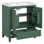 Ensemble de meuble-lavabo 30 po avec lavabo, armoire de salle de bain multifonctionnelle avec portes et tiroir, structure solide et panneau de fibres à densité moyenne-115672391-115672394